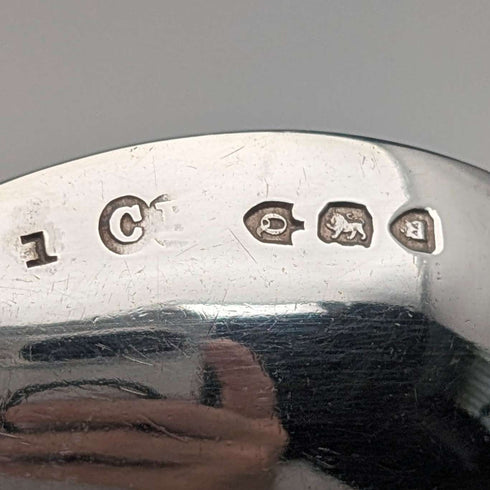 1891年 英国アンティーク 純銀製 ティーキャディースプーン 15.6g Charles Boynton