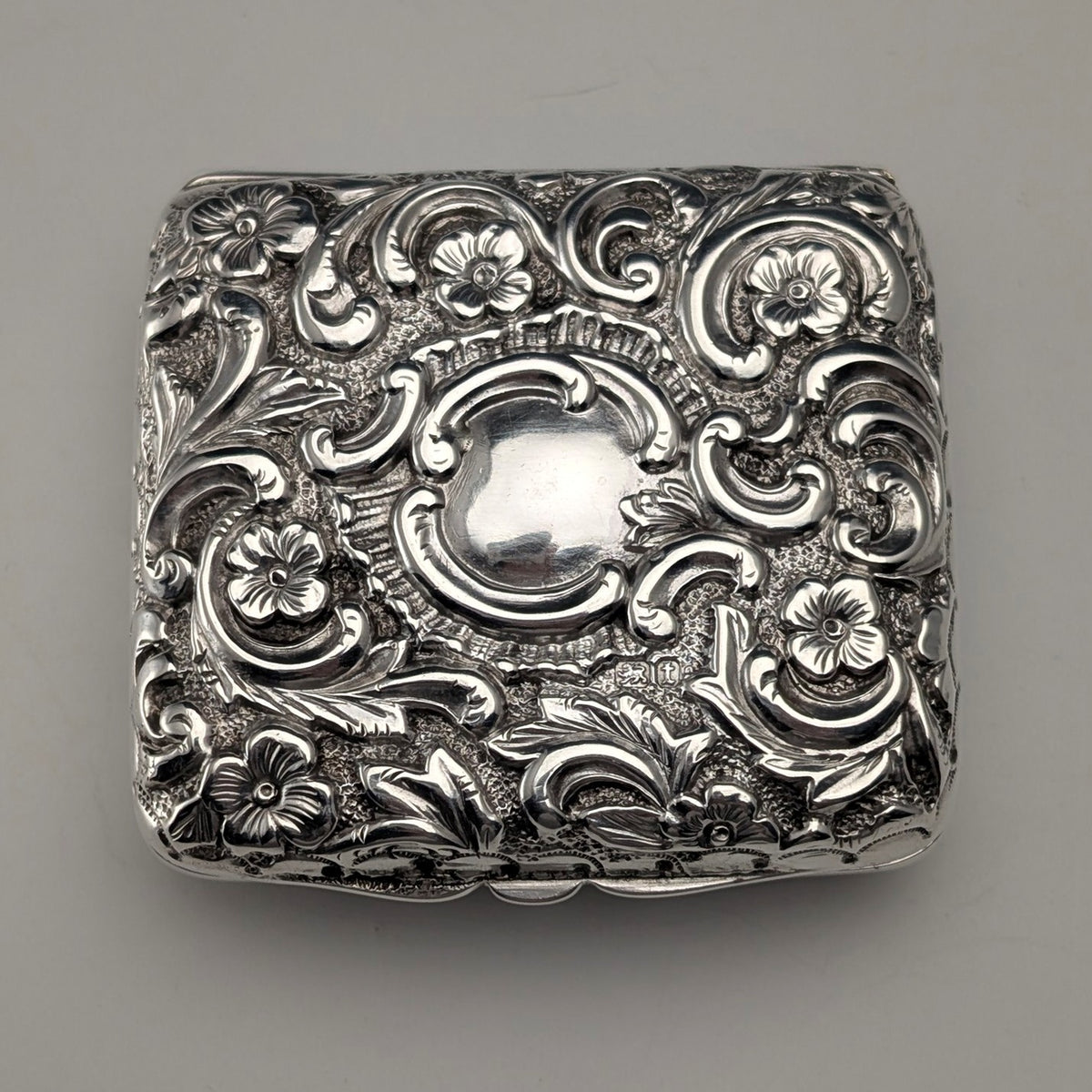 1893年 英国アンティーク 純銀製 トリンケットボックス 31g Henry