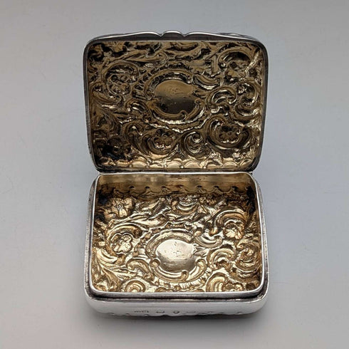 1893年 英国アンティーク 純銀製 トリンケットボックス 31g Henry Matthews