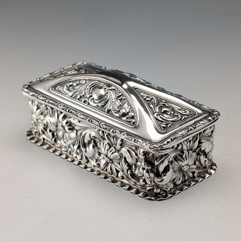 1905年 英国アンティーク 純銀製 トリンケットボックス 38g Thomas Bishton