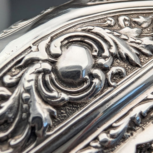 1905年英國古董純銀首飾盒,38克,托馬斯·比什頓