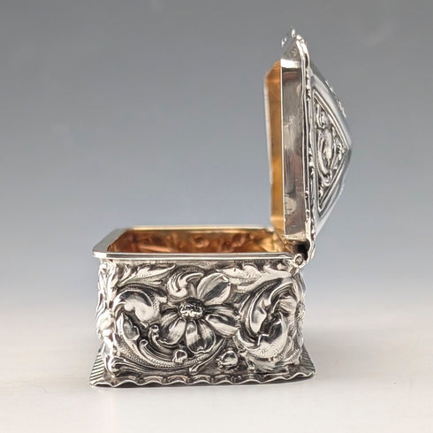 1905年英國古董純銀首飾盒,38克,托馬斯·比什頓