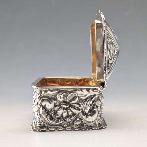 1905年 英国アンティーク 純銀製 トリンケットボックス 38g Thomas Bishton