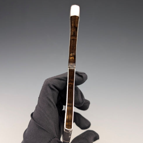 1896 British Antique Scroll-Decorated Sterling Silver Card Case, 55g, Frederick Marson