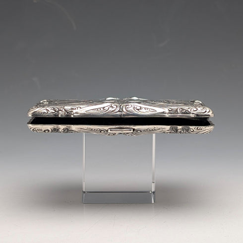 1903年英國古董純銀雙開式卡片盒,由EJ Houlston設計