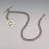 Circa 1905 British Vintage Sterling Silver Albert Chain, 54g, Sterling Silver Medal Fob
