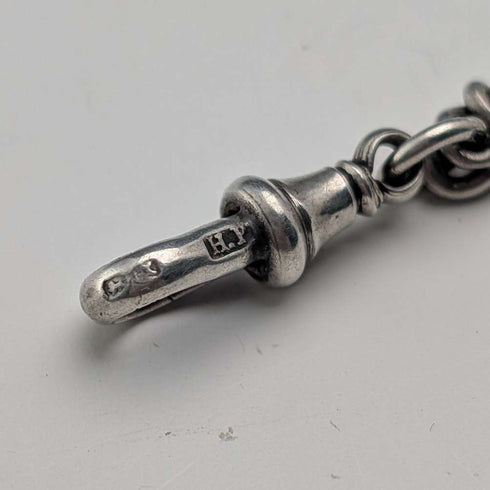 1897年頃 英国アンティーク 純銀製アルバーティナ 25g 純銀タッセルフォブ