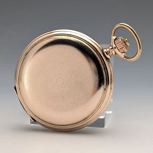 1912年頃 アンティーク ロンジン 懐中時計 金張りハンターケース Cal18.50 動作良好