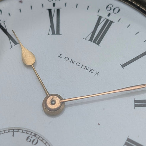 1912年頃 アンティーク ロンジン 懐中時計 金張りハンターケース Cal18.50 動作良好