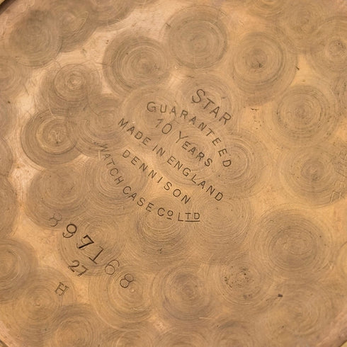 1935年頃 ヴィンテージ オメガ 懐中時計 金張りオープンフェース デニソンケース 動作良好