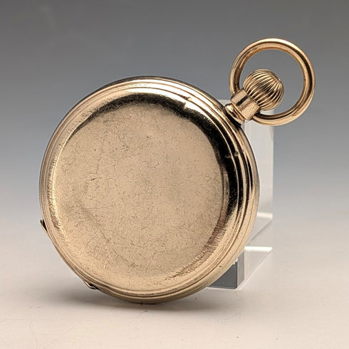 1910年代英國古董羅素懷錶,鍍金獵錶式錶殼,走時良好