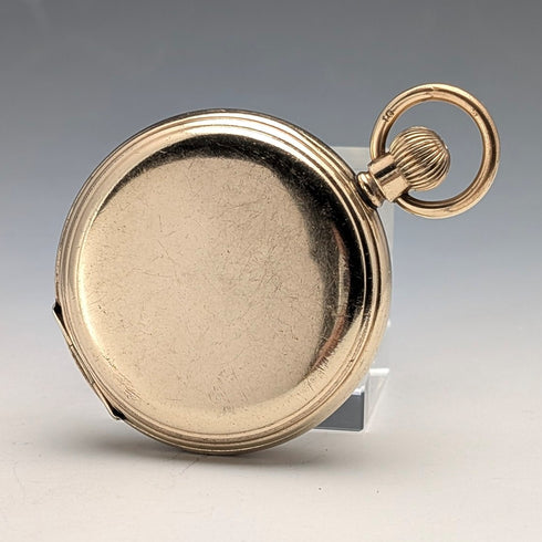 1910年代英國古董羅素懷錶,鍍金獵錶式錶殼,走時良好