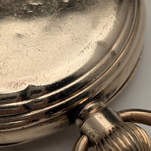 1910年代英國古董羅素懷錶,鍍金獵錶式錶殼,走時良好