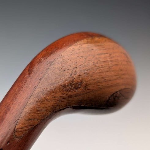 British Vintage Marquetry Brown Shaft Sunday Walking Stick, 87cm