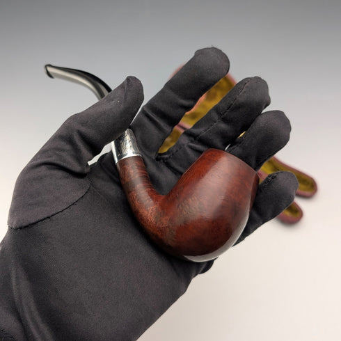 1898 British Antique Sterling Silver Estate Pipe, WH Newman Ltd, Case Included