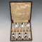 1893 British Antique Sterling Silver Teaspoons, Set of 6, 90g, John Round & Son, in Case