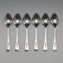 1893 British Antique Sterling Silver Teaspoons, Set of 6, 90g, John Round & Son, in Case