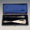 1903 British Antique Sterling Silver Shoehorn with Button Hook, WJ Myatt & Co.