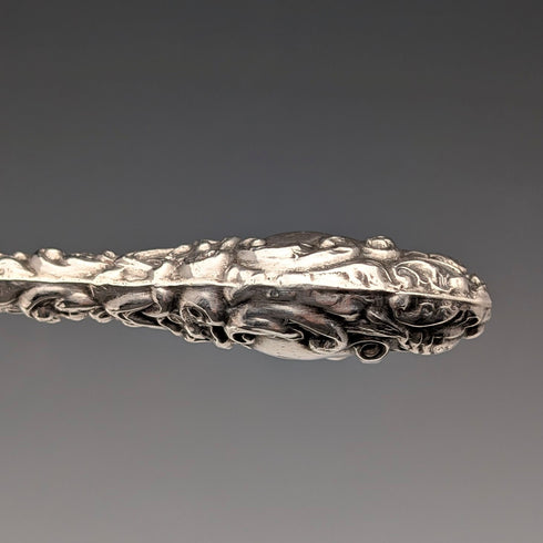 1903年 英国アンティーク 純銀ハンドル シューホーン ボタンフック W J Myatt & Co