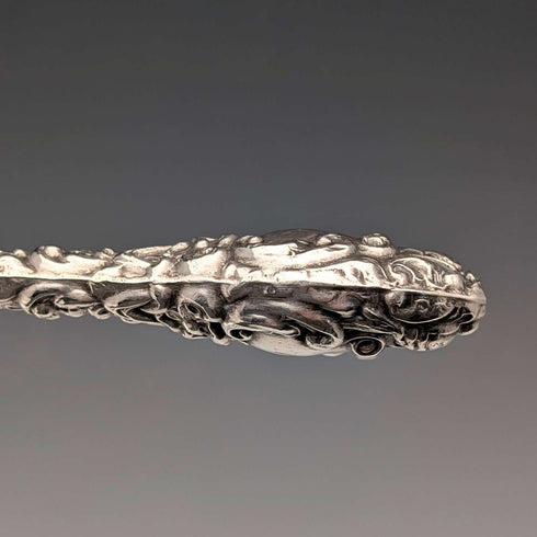 1903 British Antique Sterling Silver Shoehorn with Button Hook, WJ Myatt & Co.