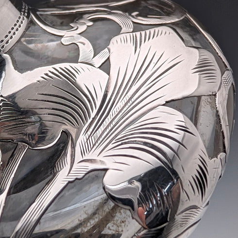 復古美式銀質鍍層香水瓶,新藝術風格,ALVIN 出品