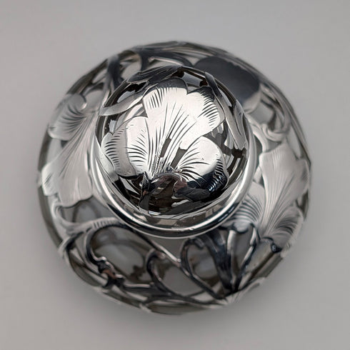 復古美式銀質鍍層香水瓶,新藝術風格,ALVIN 出品