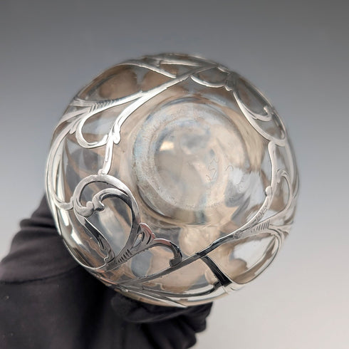 復古美式銀質鍍層香水瓶,新藝術風格,ALVIN 出品