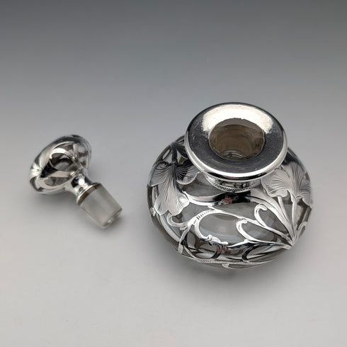 復古美式銀質鍍層香水瓶,新藝術風格,ALVIN 出品