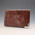 1908 British Antique Sterling Silver Brown Leather Bifold Wallet by Charles Penny Brown