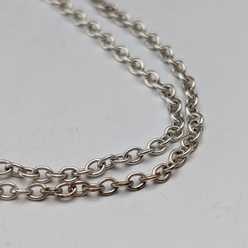 British Vintage Sterling Silver Ancient Roman Coin Replica Pendant with Sterling Silver Necklace, 28g Total