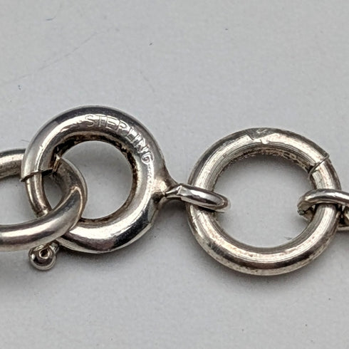 British Vintage Sterling Silver Ancient Roman Coin Replica Pendant with Sterling Silver Necklace, 28g Total