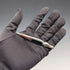 Antique British sterling silver brooch with three colored stones and a Scottish dark finish.