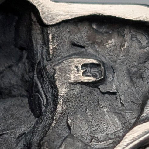 ヴィンテージ エレファントヘッドデザイン 純銀製リング (16.5号)指輪