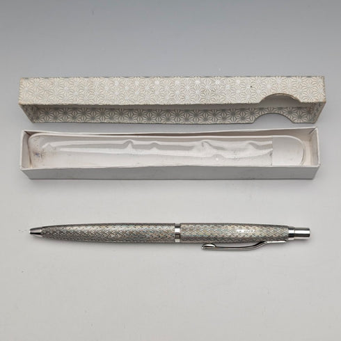 1977年 英国ヴィンテージ 純銀製 ボールペン William Manton 紙箱入り