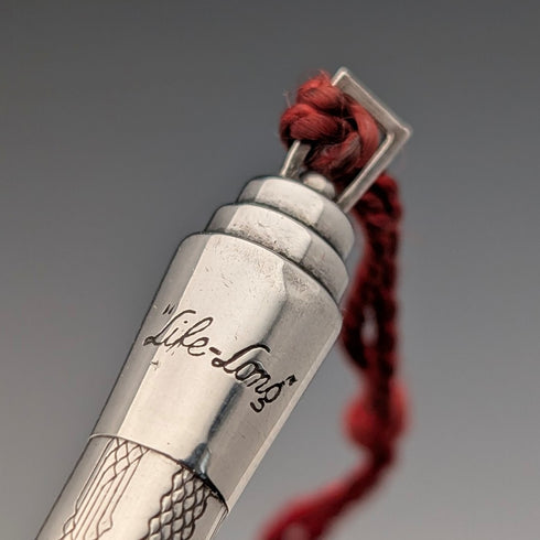 英国ヴィンテージ ライフロング 純銀製 小型シャープペンシル 紙箱・リーフレット付