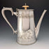 1903 British Antique Japonism Style Silver Plate Coffee Pot, Walker & Hall