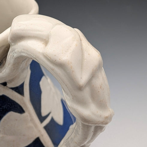 Antique British Parian Ware Water Jug with Grape Relief Decoration