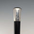 1953 British Vintage Black Shaft Sterling Silver Rondelle Handle Walking Stick, 81cm