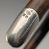 1919 British Antique Brown Shaft, Curved Handle, Pure Silver Decorated Lightweight Walking Stick, 91cm