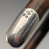 1919 British Antique Brown Shaft, Curved Handle, Pure Silver Decorated Lightweight Walking Stick, 91cm