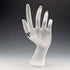 Vintage sterling silver drop-shaped blue cubic zirconia ring (size 12)