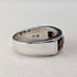 Vintage sterling silver garnet band ring (size 17)