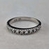Vintage sterling silver cubic zirconia half eternity ring (size 11)