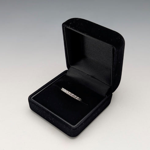 復古純銀立方氧化鋯半永恆戒指(11號)