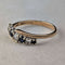 1984 British Vintage K9 Gold Sapphire & Zirconia Ring (Japanese size 12)