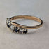 1984 British Vintage K9 Gold Sapphire & Zirconia Ring (Japanese size 12)