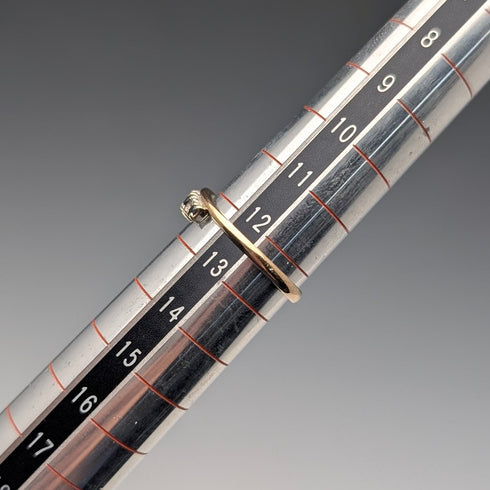 1984年 英国ヴィンテージ K9ゴールド サファイヤ&ジルコニア リング(日本12号) 指輪