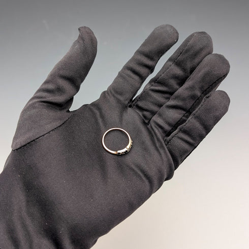 1984年 英国ヴィンテージ K9ゴールド サファイヤ&ジルコニア リング(日本12号) 指輪