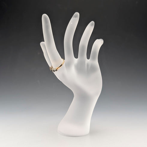 1991年 英国ヴィンテージ K9ゴールド サファイヤ&ジルコニア リング(日本12号) 指輪