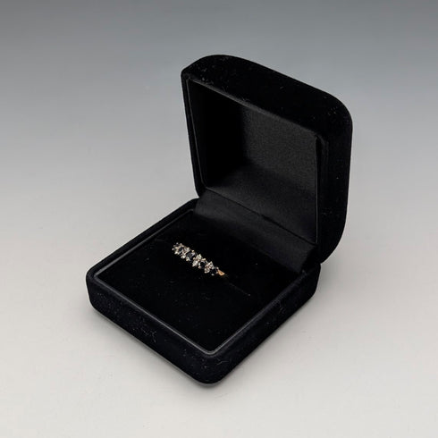 1991年 英国ヴィンテージ K9ゴールド サファイヤ&ジルコニア リング(日本12号) 指輪